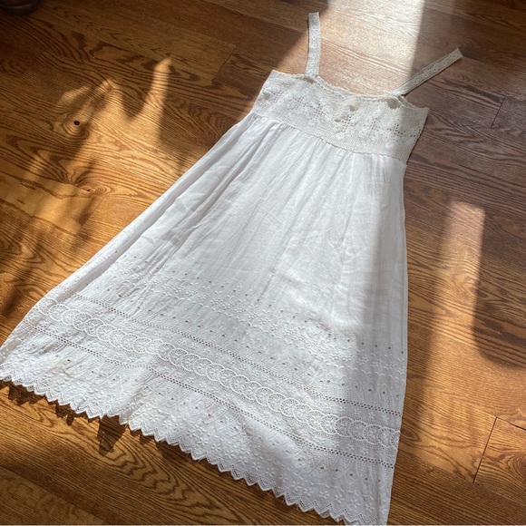 Antique Edwardian chemise with crochet bust - Picture 2 of 6